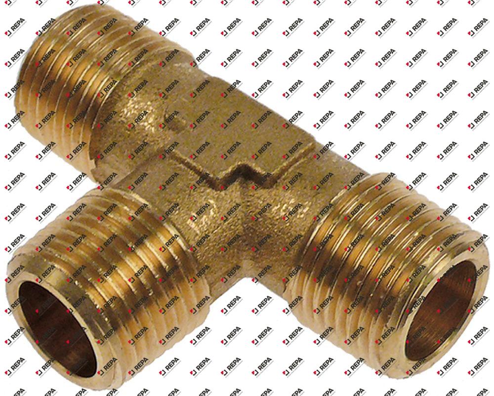 T-Stück Gewinde 3/8" AG - 3/8" AG - 3/8" AG