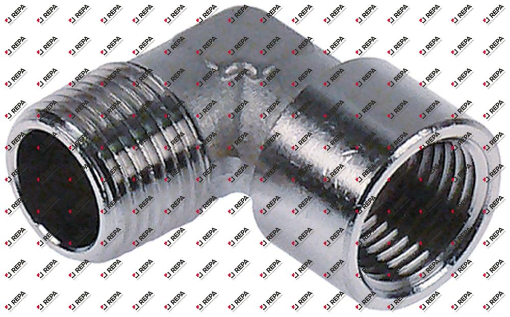 Angle piece thread 1/2" ET - 1/2" IT