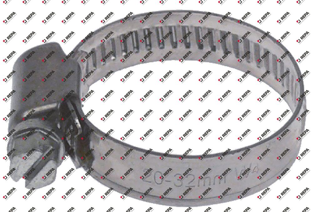 Fascetta tubo inox W4 ø 20-32mm DIN 3017
