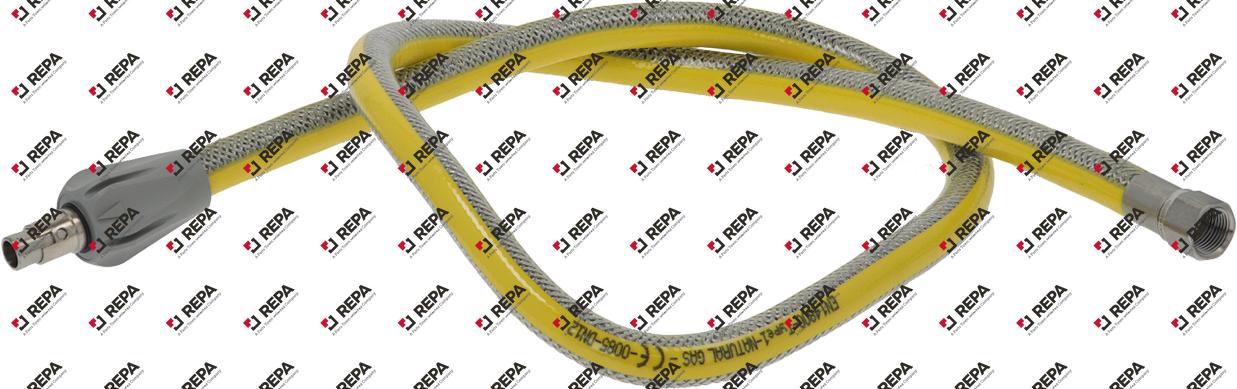 Tubo gas flessibile con aggancio ad innesto