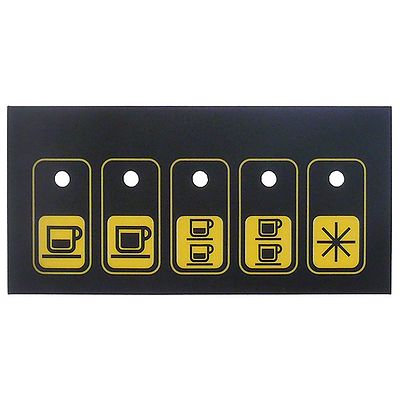 μεμβράνη πληκτρολογίου Μ 107mm W 51mm μαύρο/κίτρινο κουμπιά 5 κατάλληλο για FAEMA