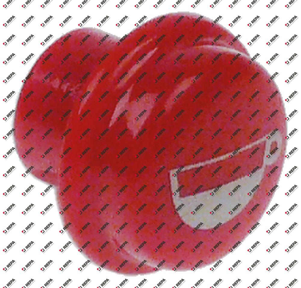 κουμπί πλαστικό ø 17mm κόκκινο 1 μικρό φλιτζάνι στρογγυλό SANREMO