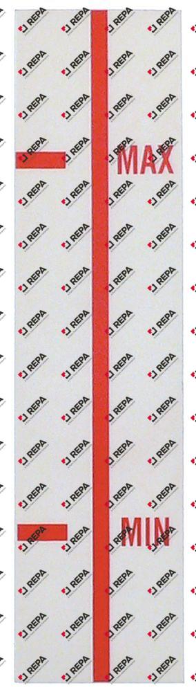 sticker L 119mm W 30mm Min/Max transparent