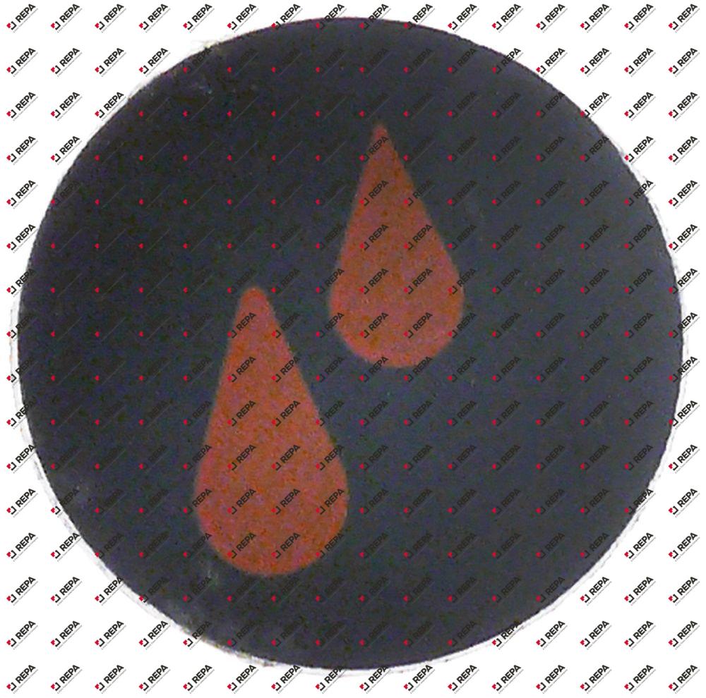 δίσκος ενδείξεων νερό ø 15mm μαύρο/κόκκινο αυτοκόλλητο