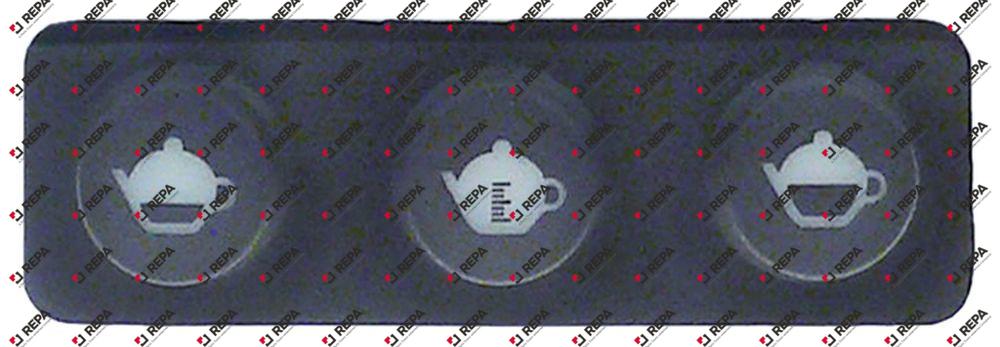 μεμβράνη πλήκτρων καφέ Μ 97mm W 31mm κουμπιά 3 ζεστό νερό