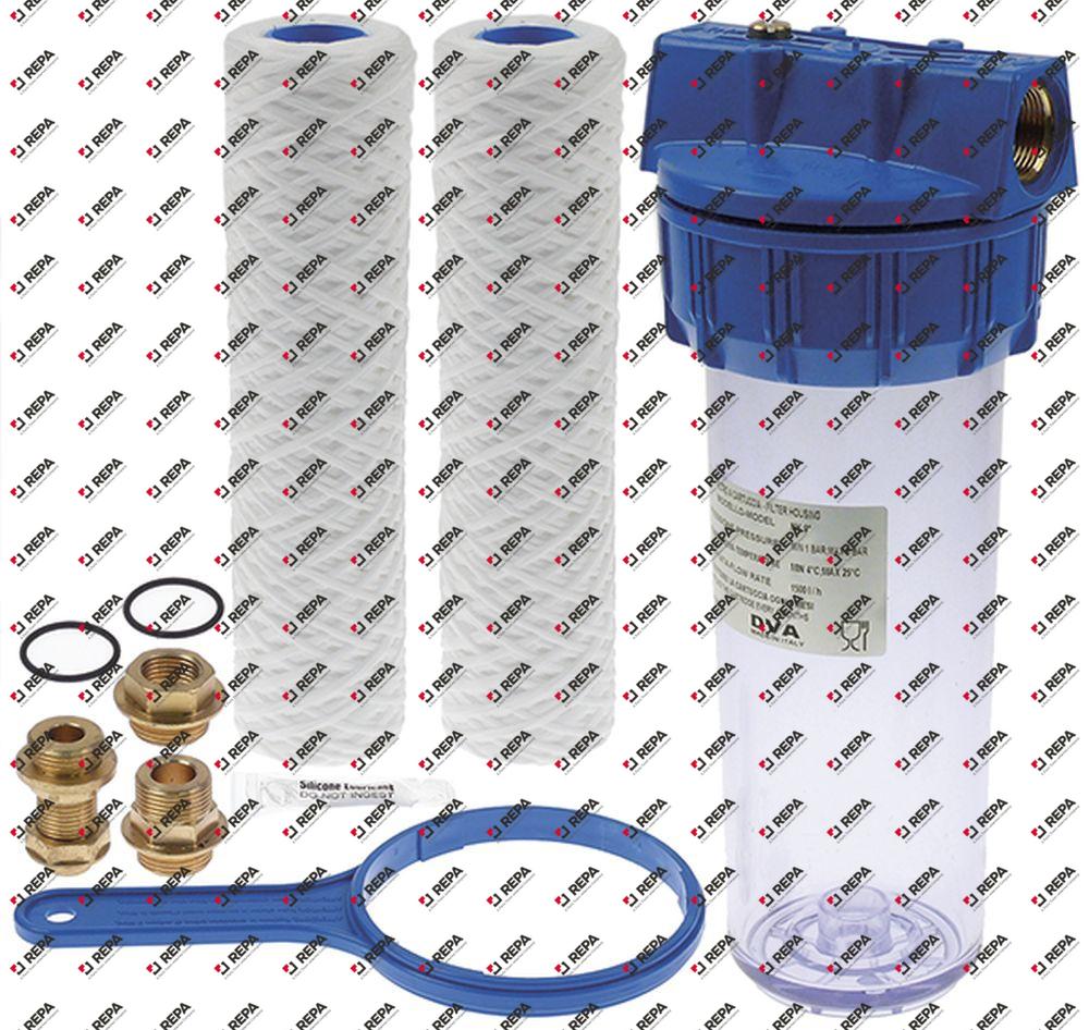 Vorfilter Anschluss 3/4" ø 180mm L 306,5mm 5-20°C
