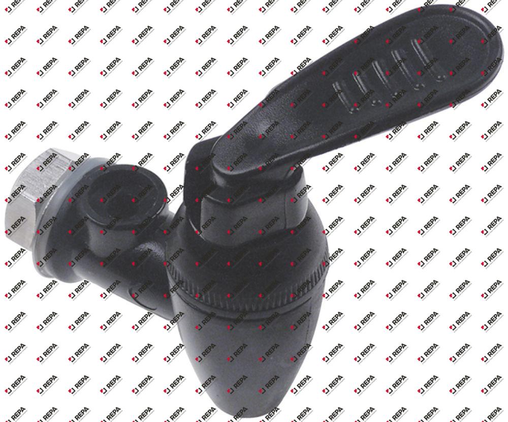 Auslaufhahn komplett Rohr ø 19mm Rohrlänge 22mm