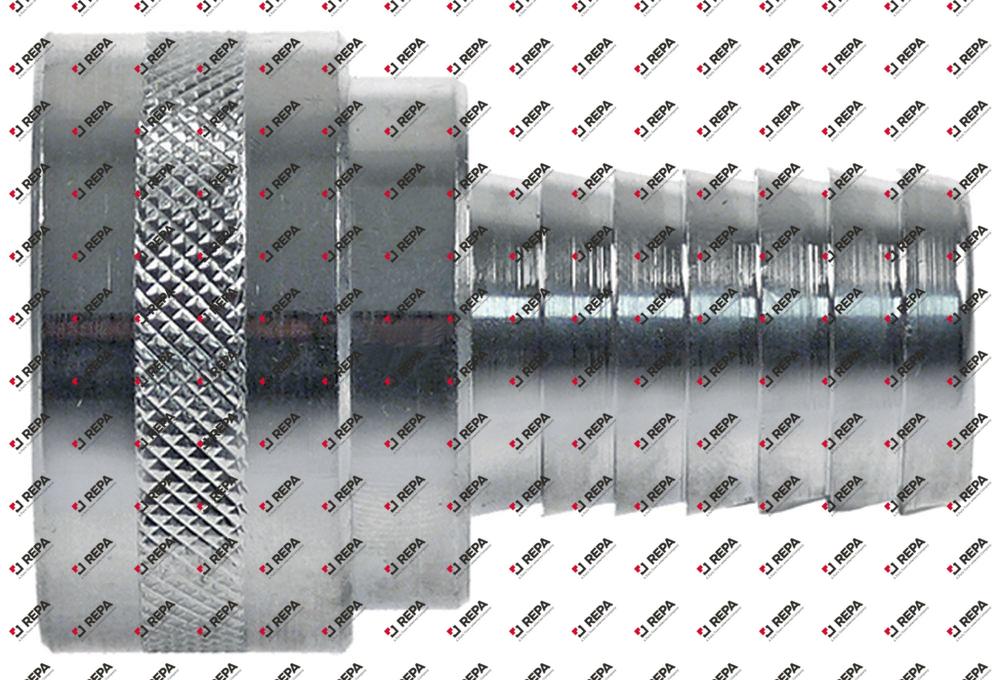 Kupplungsbuchse Messing verchromt Typ DN19