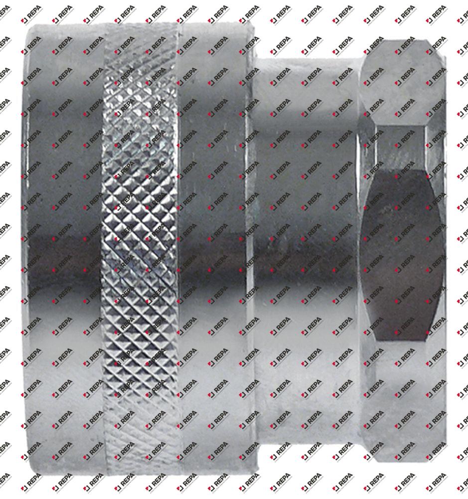Kupplungsbuchse Messing verchromt Typ DN19