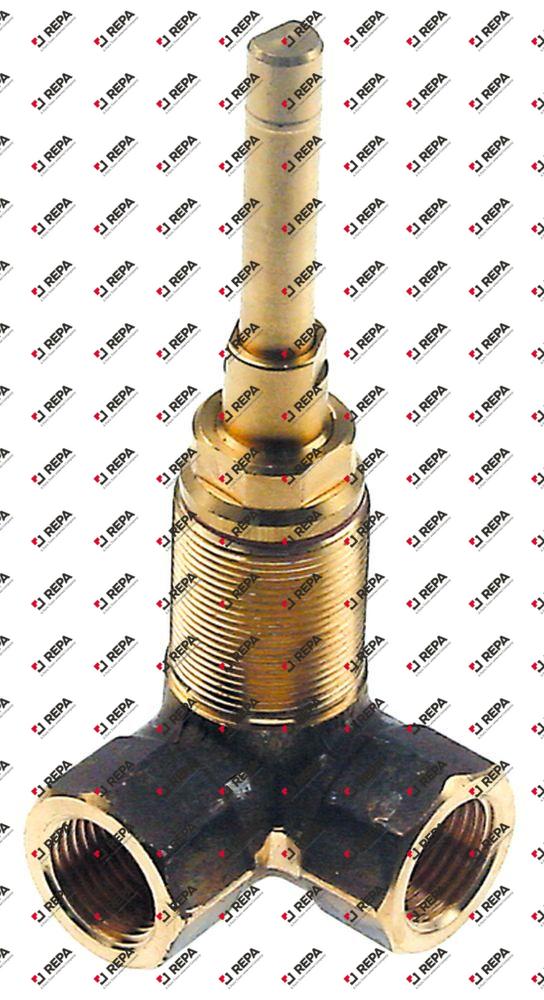 válvula de cierre empalme 1/2" 1/2" longitud 48mm