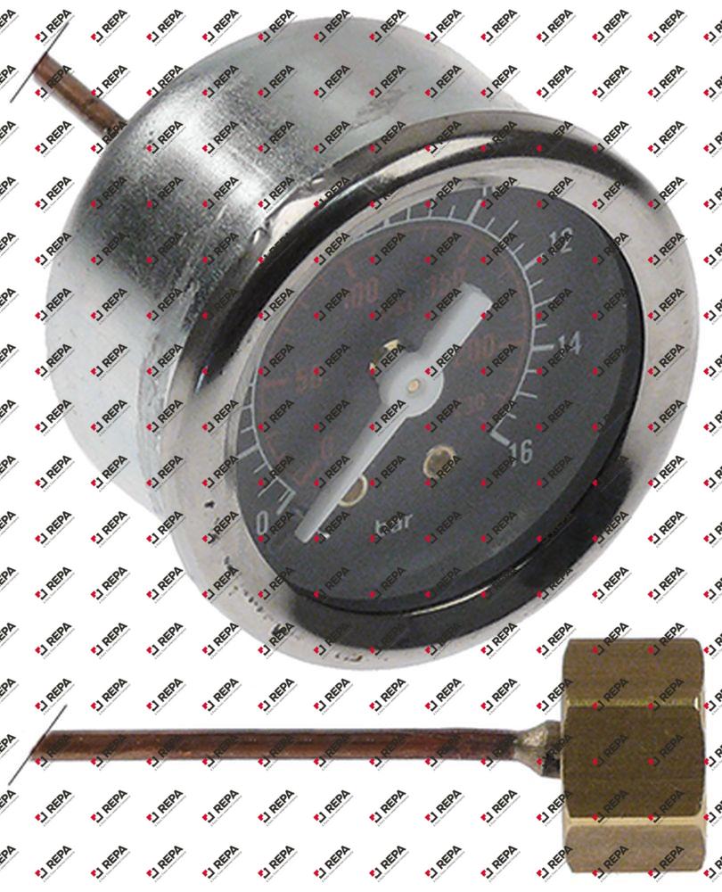 μανόμετρο σύνδεσμος στην πίσω πλευρά σπείρωμα 1/8″  ø 43mm εύρος πίεσης 0-16 bar