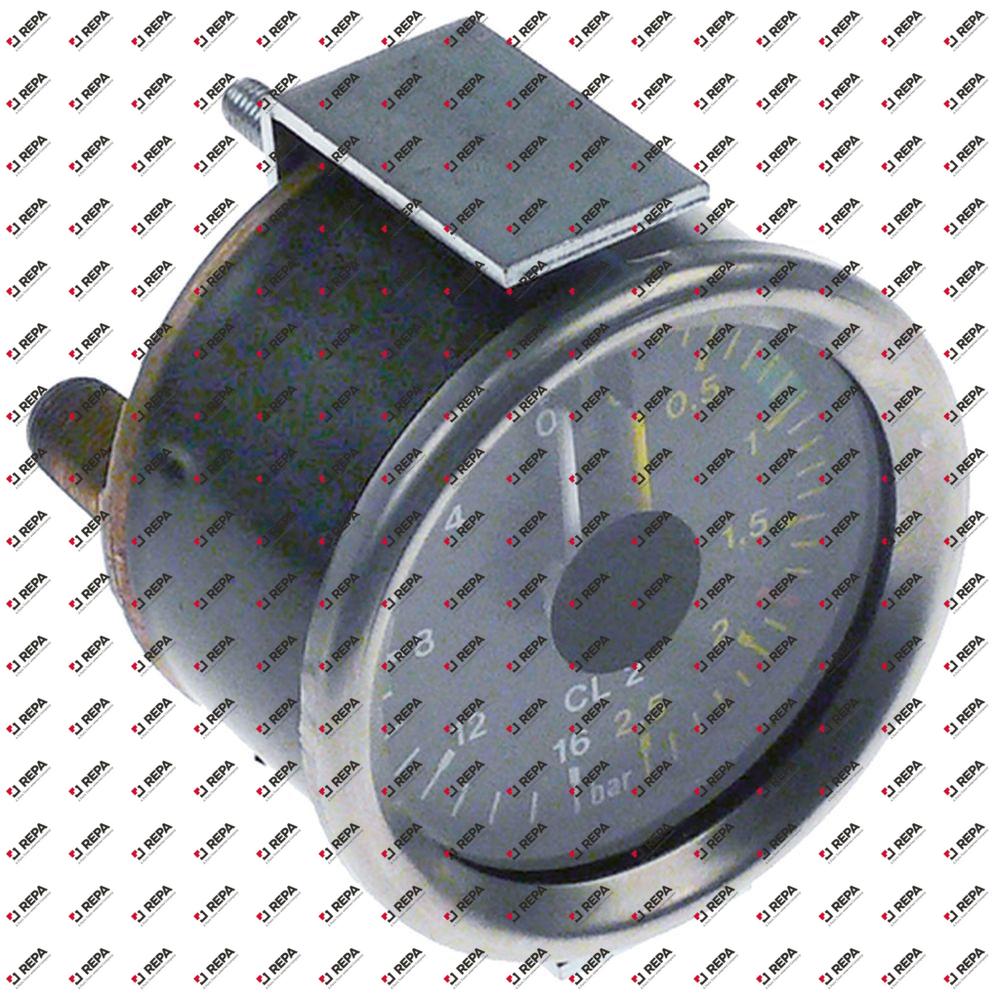 μανόμετρο σύνδεσμος στην πίσω πλευρά σπείρωμα 1/8″  ø 60mm διπλή κλίμακα