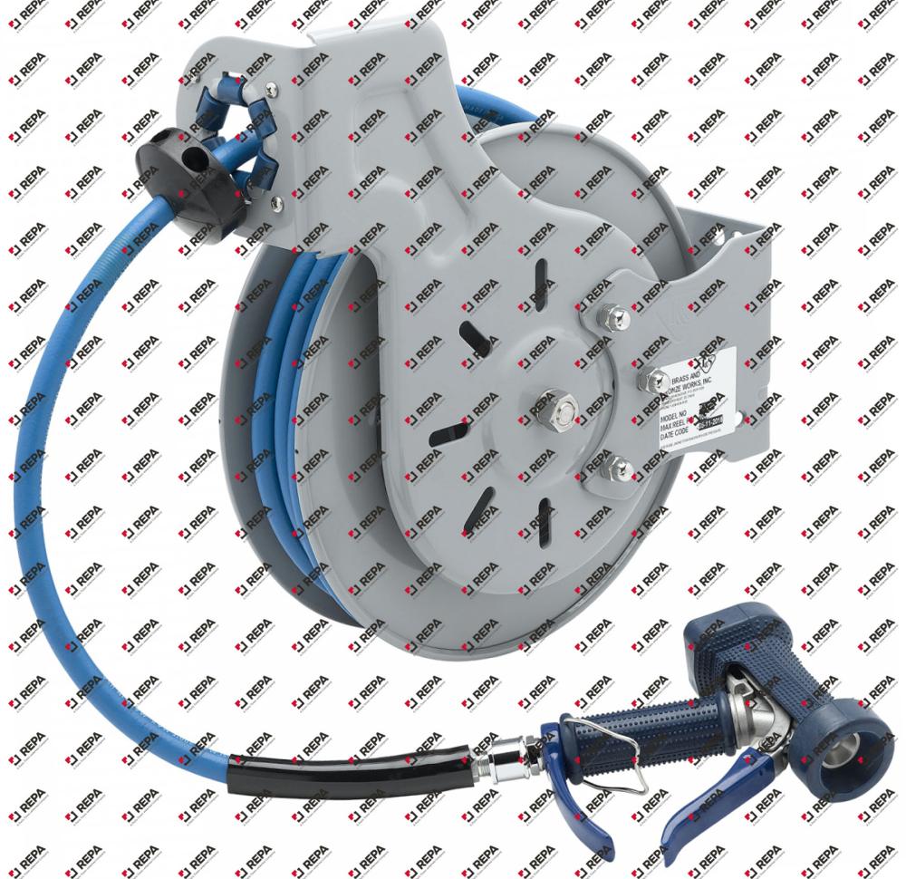 "Hose Reel, Open, Epoxy Coated Steel, 3/8"" ID x "
