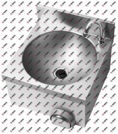 Handwaschbecken B 400 mm T 400 mm Edelstahl