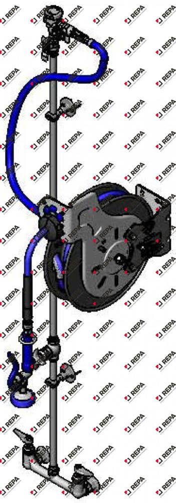Hose Reel Assembly, Open 35' Hose Reel, Exposed 