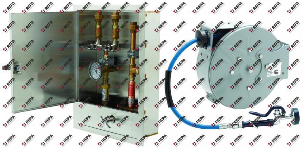 Hose Reel Assembly, 30' Closed Hose Reel, Cabinet 