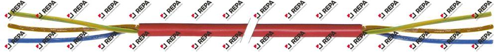 Silikonkabel 1,5 mm² 3 -polig rot