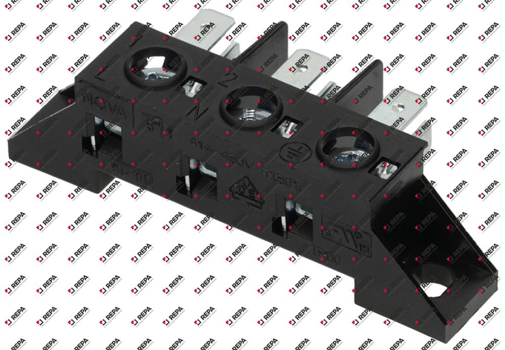 Power terminal block connection ø6mm² / F6.3
