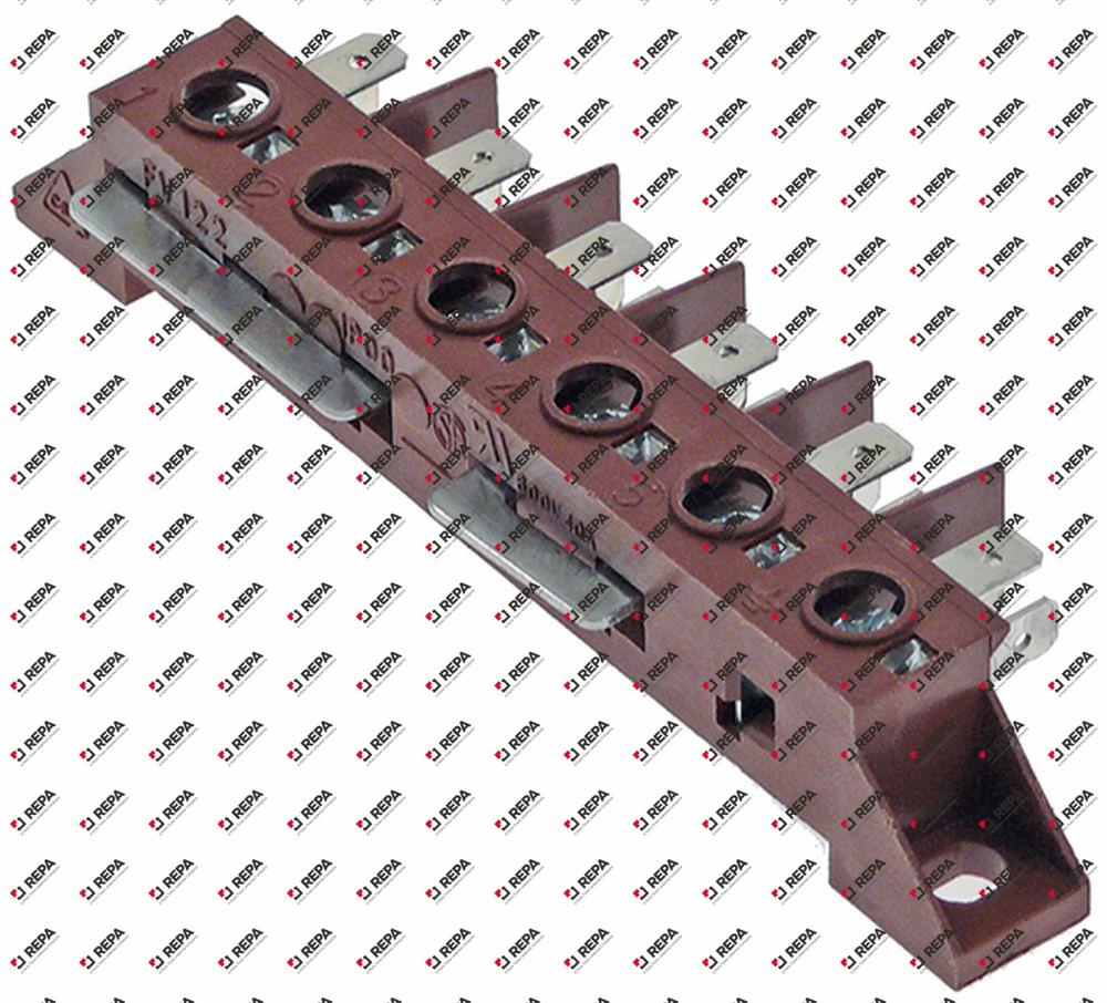 Bornier de raccordement raccord ø6mm² / F6,3