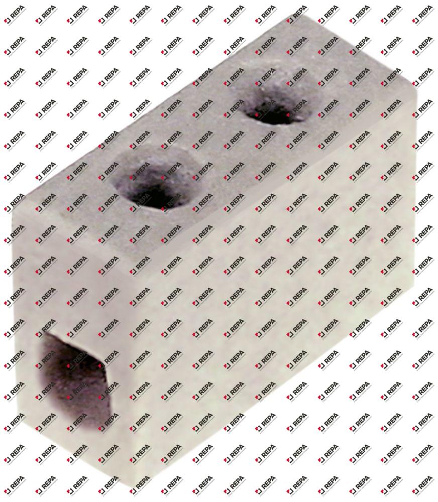 Conector de porcelana H 17 mm L 20 mm An 9 mm