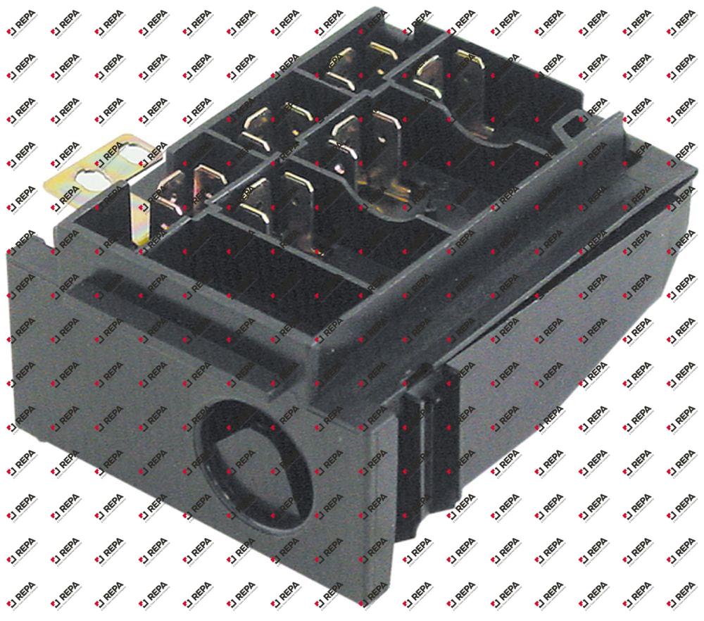 Bornier de raccordement 6-pôles contacts 3P+N+T