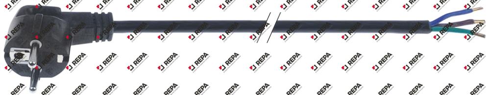 Kabel CEE7/7 Typ E+F 3-polig Kontakte P+N+PE