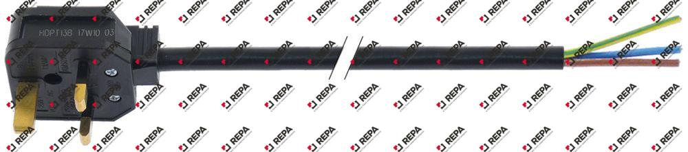 power lead BS1363/A 3-pole 1,5mm² max. 13A