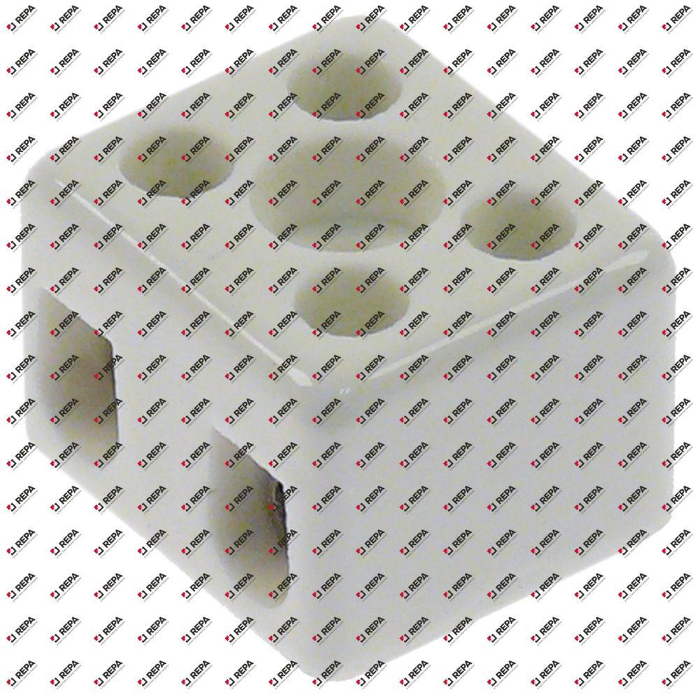 Conector de porcelana H 15,5 mm L 21 mm An 18 mm