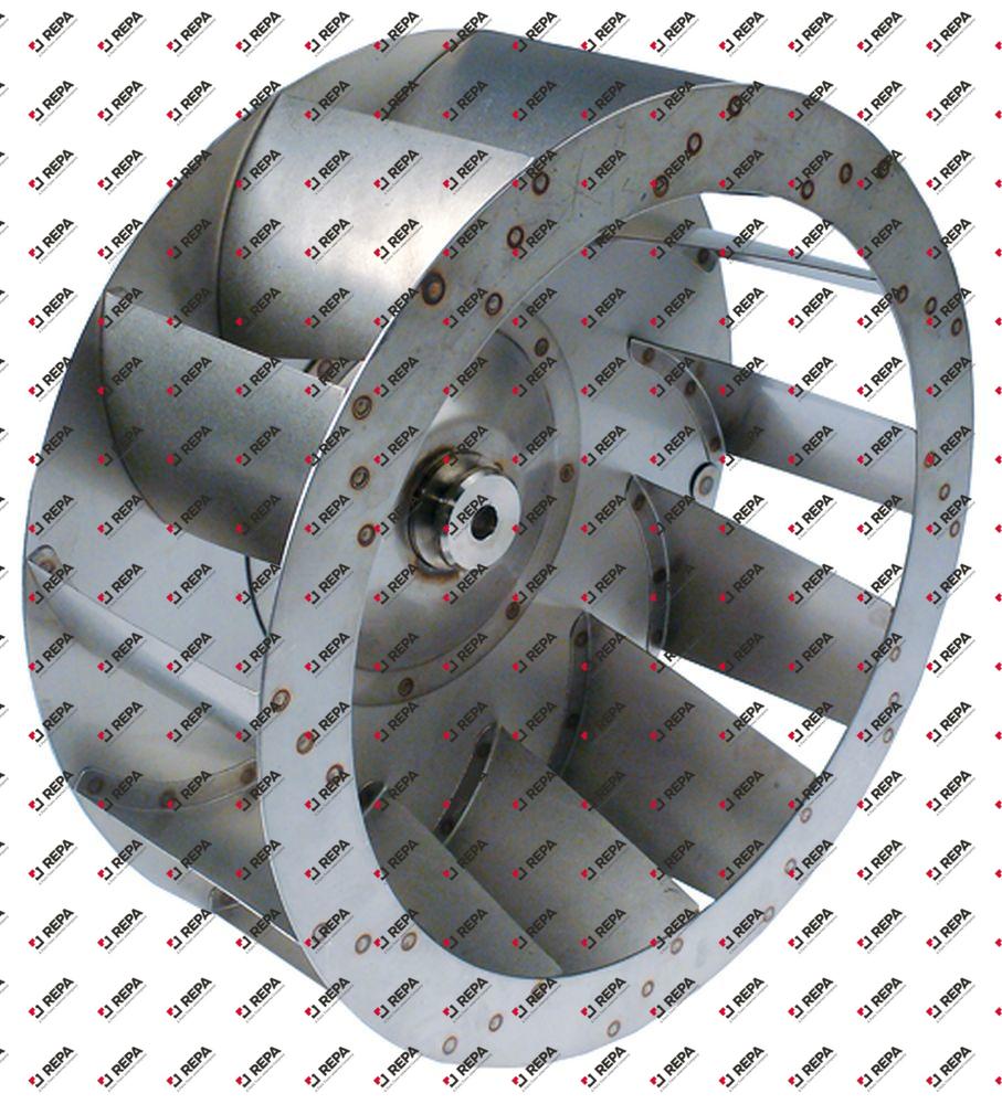 Lüfterrad D1 ø 350mm H1 125mm Schaufeln 12