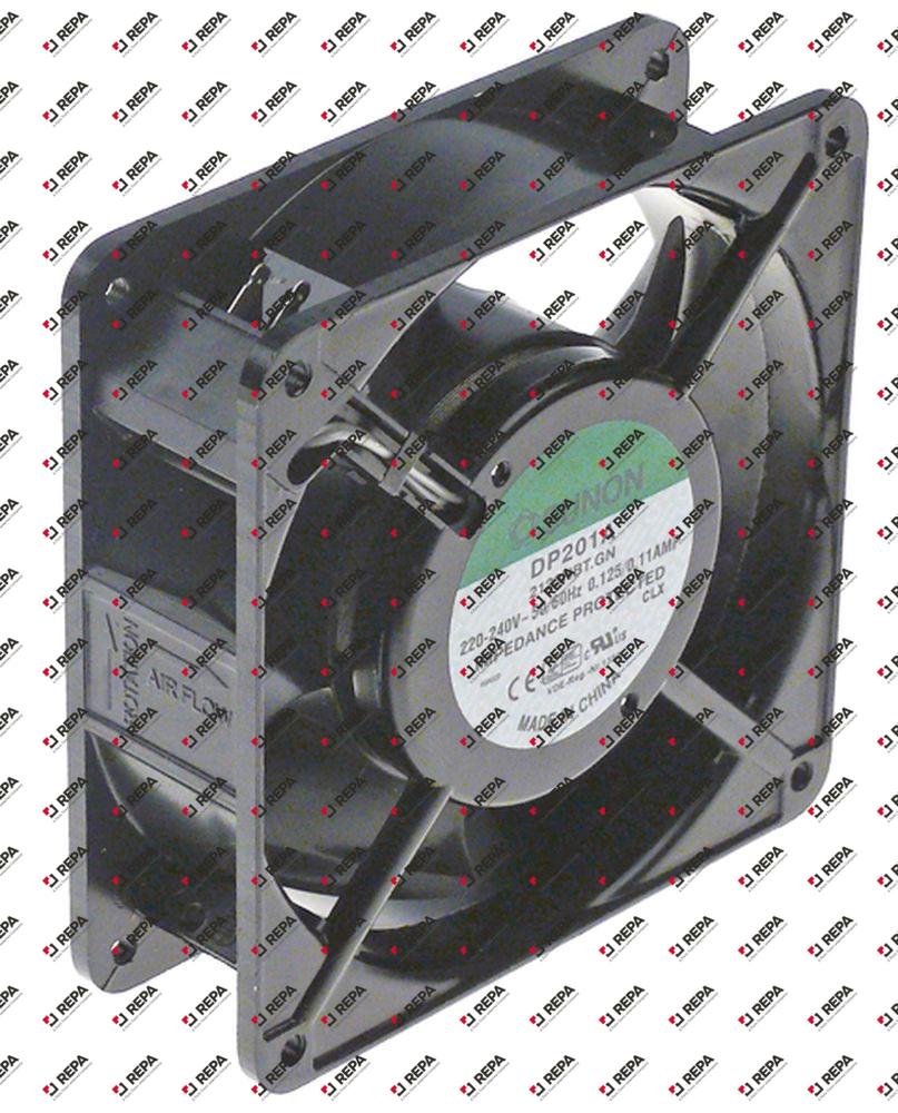Ventilador axial 230VAC L 119 mm An 119 mm H 38 mm