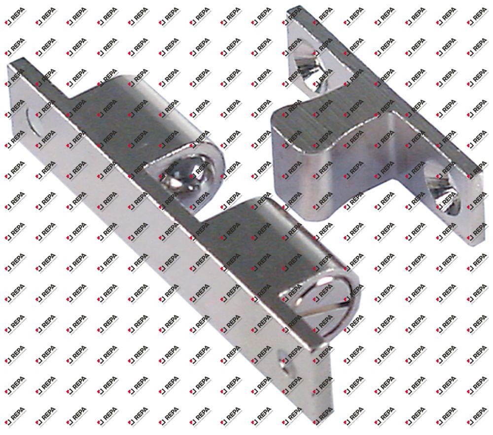 Snap lock nickel-plated brass H 20mm L 69mm W 13mm