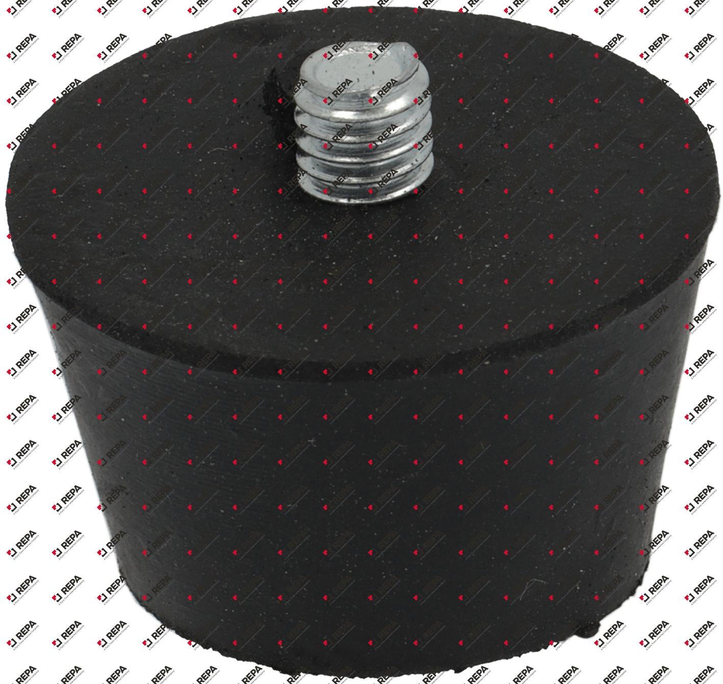 piede ø 28mm H 17,5mm gomma foro ø 6mm con. 1 pz