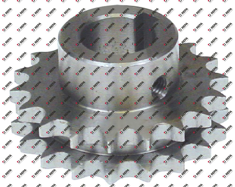 Kettenzahnrad DIN/ISO 06 B-2 Teilung 3/8" Zähne 18