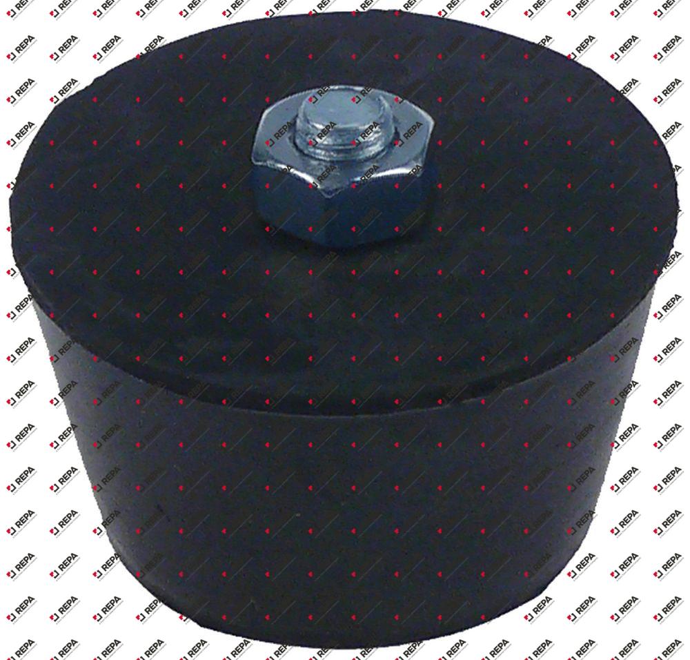 pie de aparato H 28mm rosca M8 D1 ø 50mm D2 ø 38mm