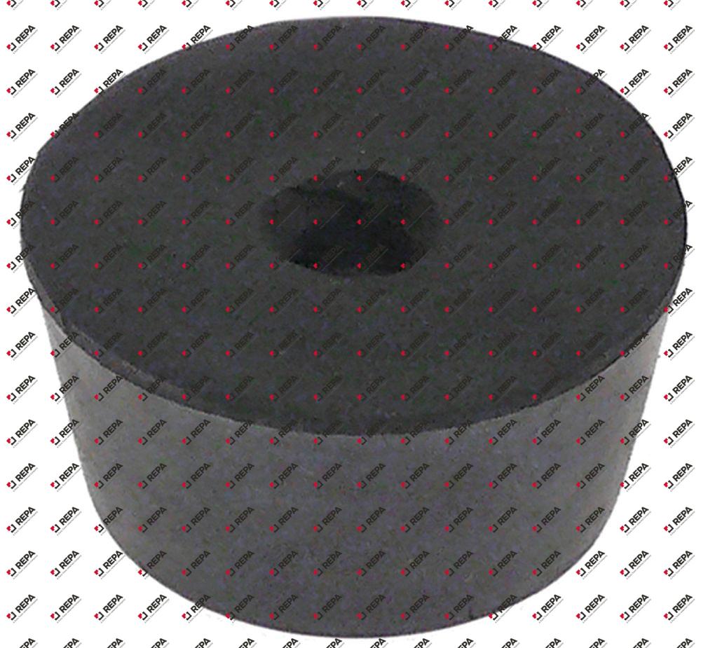 piede ø 29mm H 16mm gomma foro ø 6mm con. 1 pz