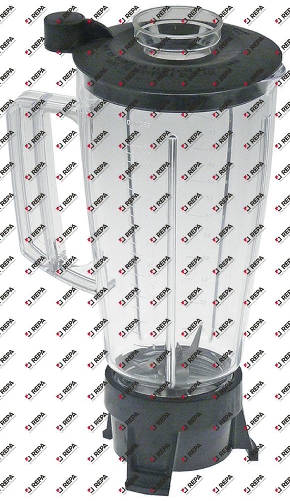 Mixbecher Kunststoff 1500ml mit Messer