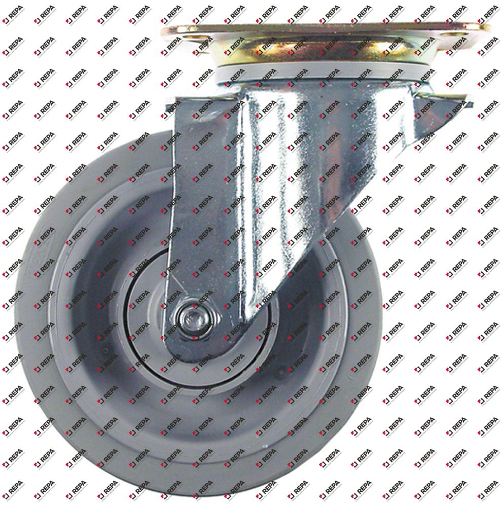 Swivel castor plate fixing hole distance 105x77mm