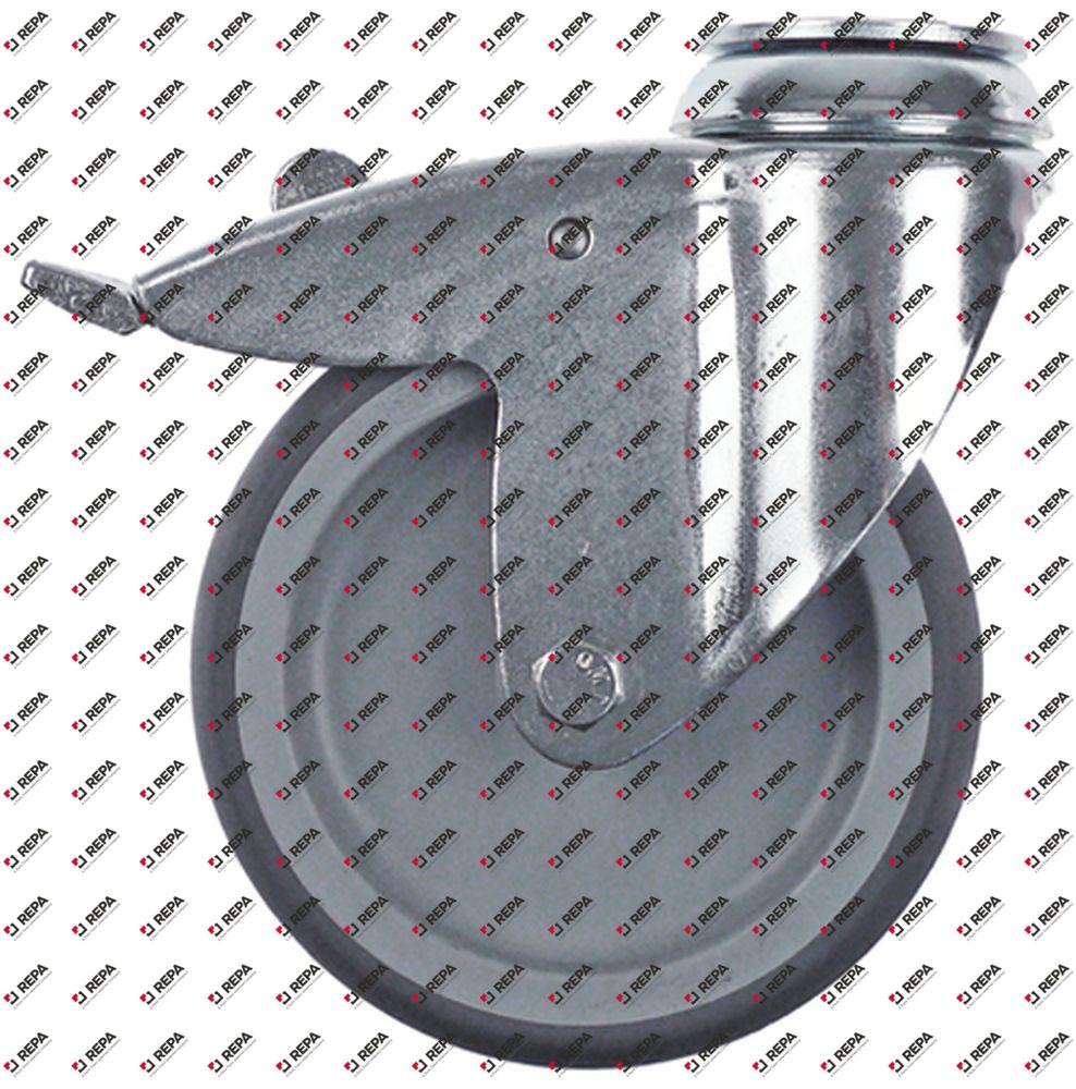 Swivel castor bolt hole H 160mm with swivel brake