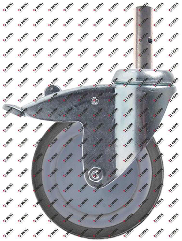 Lenkrolle Zapfen H 163 mm mit Totalfeststeller