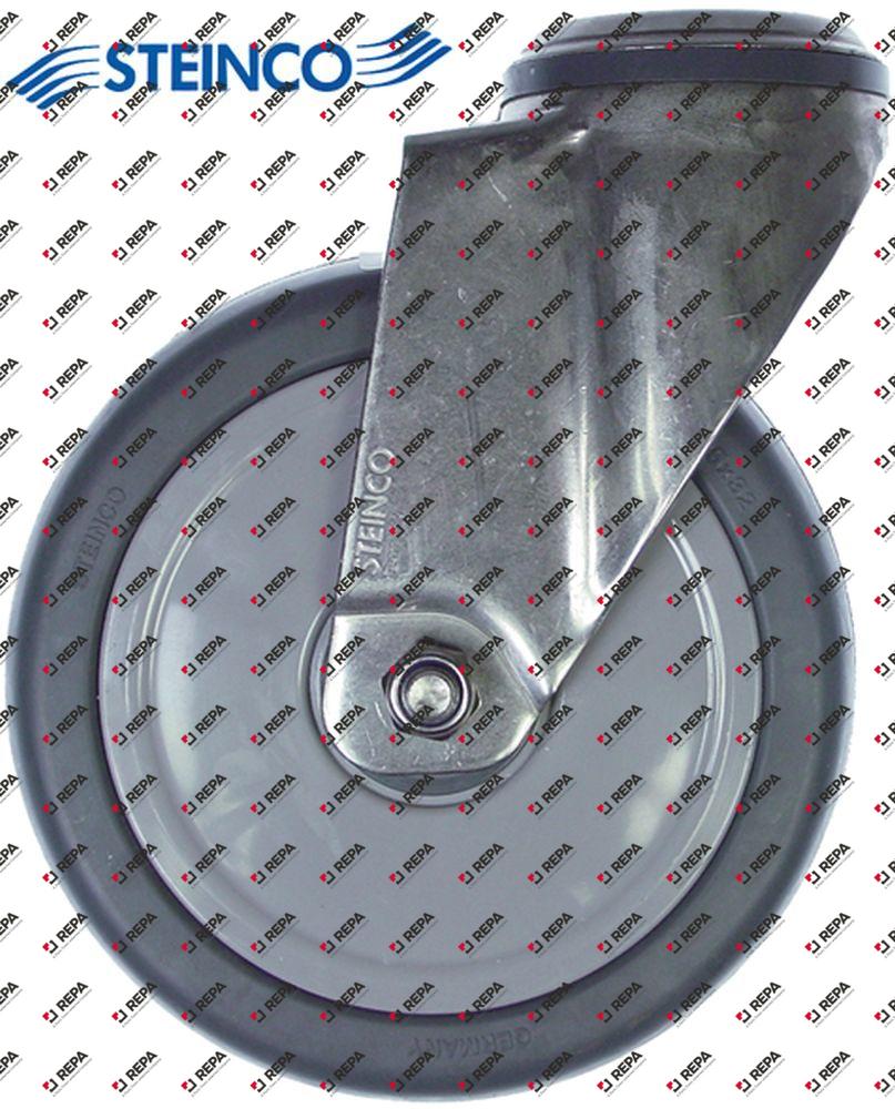 Rueda pivotante agujero H 158 mm agujero ø 10,5 mm