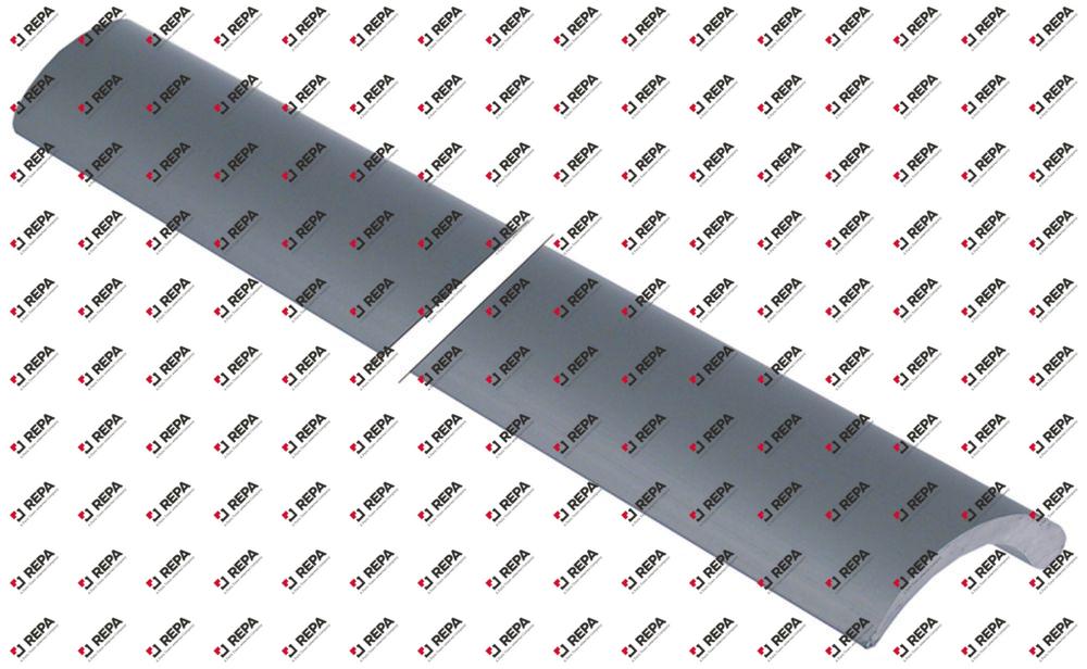 handle rod L 825mm aluminium half-round