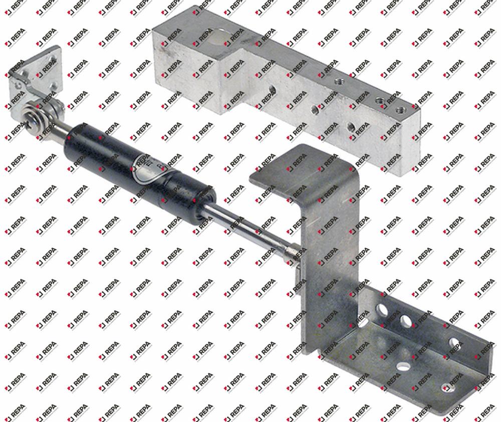 resorte de gas derecho 80N D1 ø 6mm D2 ø 15mm