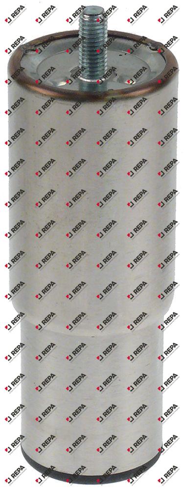 Pied d'appareil filetage M10 tube ø 45mm inox