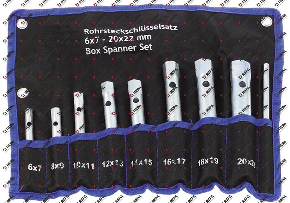 Juego de llaves de tubo 6x7 - 20x22mm 8 piezas
