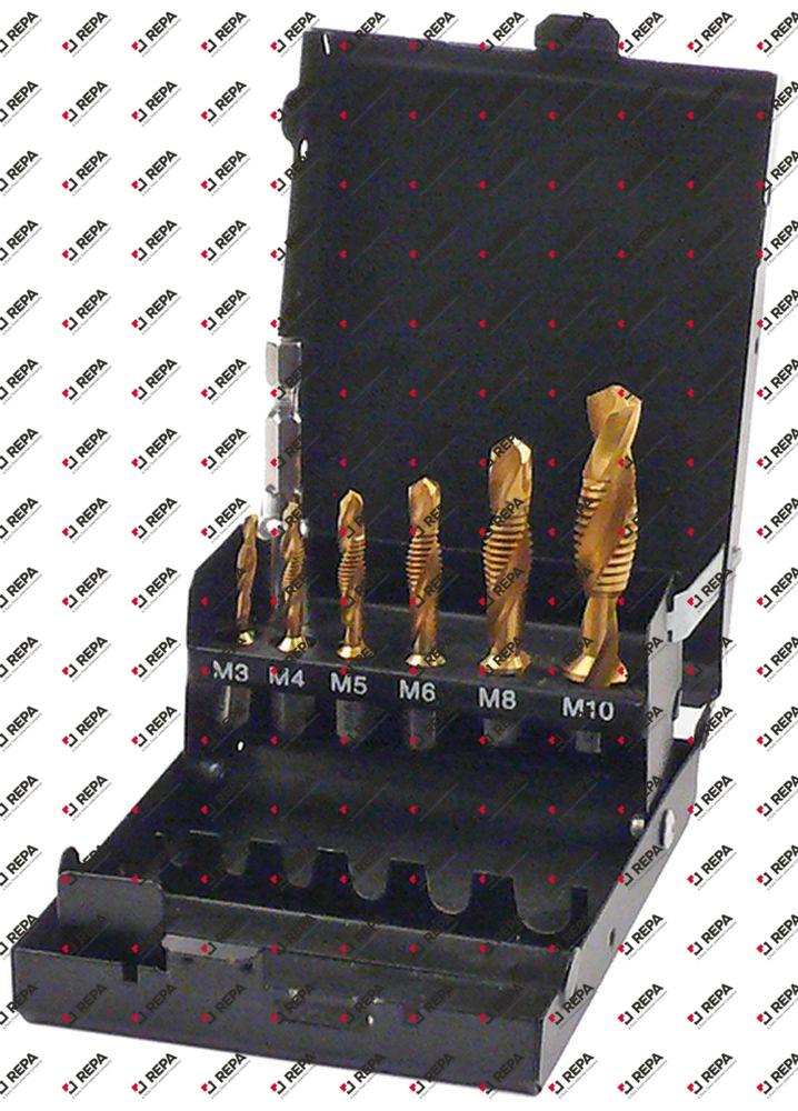Boortapcombinatieset HSS TiN