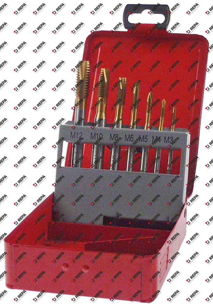 Handtapset HSS TiN M3/M4/M5/M6/M8/M10/M12