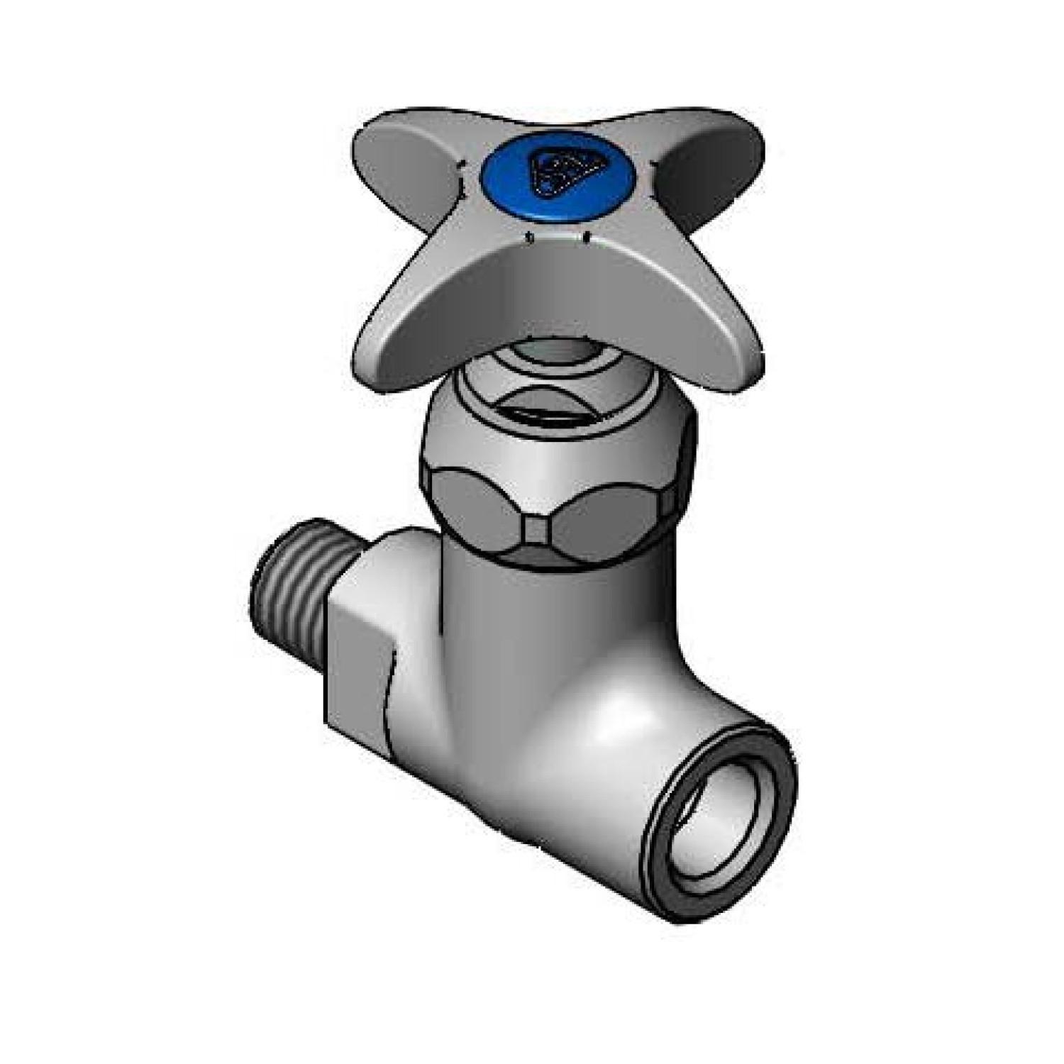 Straight stop assembly with polished chrome 817373 | Horecatiger