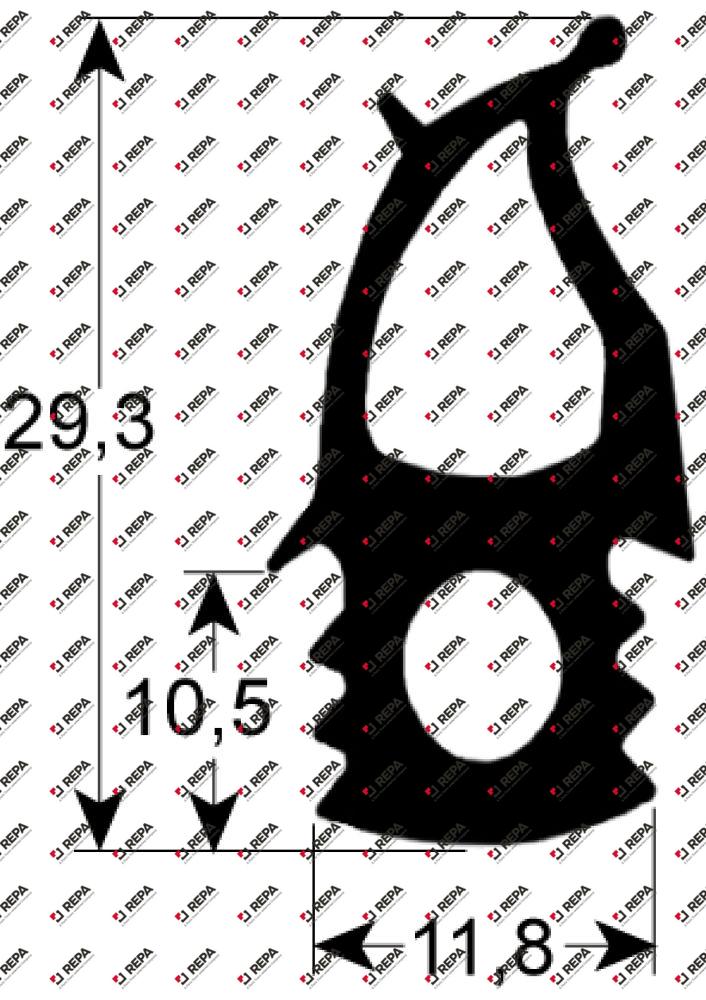 Türdichtung Profil 2760 B 480 mm L 505 mm VPE 1 