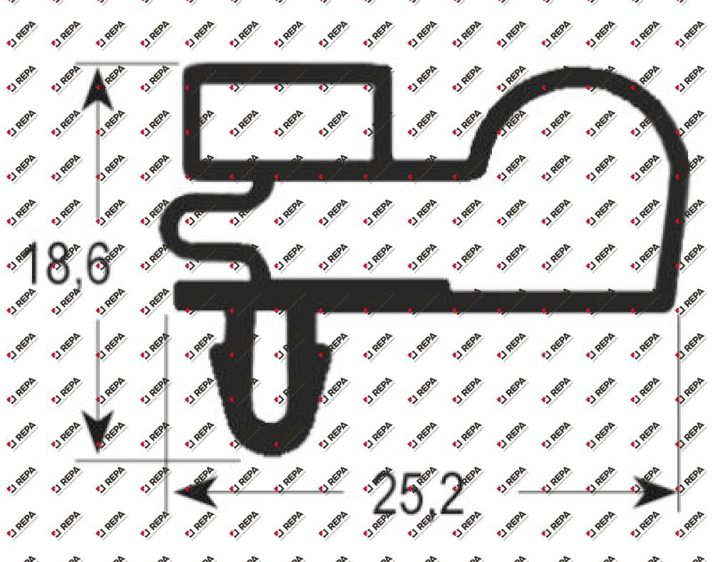 Kältedichtung Profil 9010 B 675 mm L 1520 mm