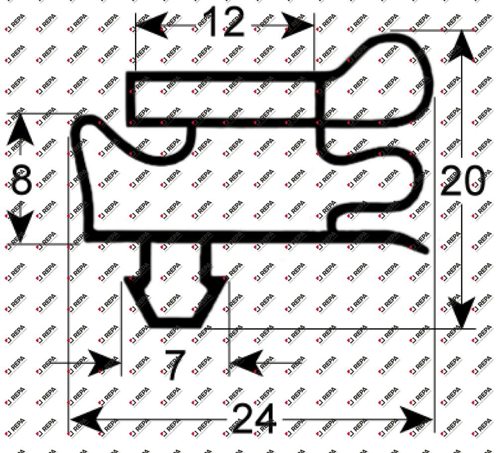 Kältedichtung Profil 9042 B 575mm L 1610mm